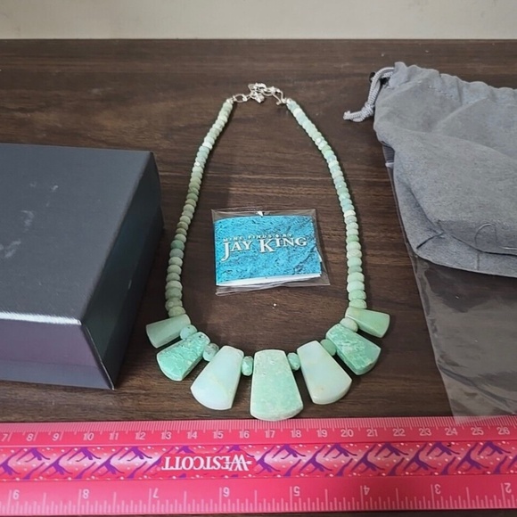 Jay King Green Opal/Sterling Silver Necklace - Picture 1 of 4